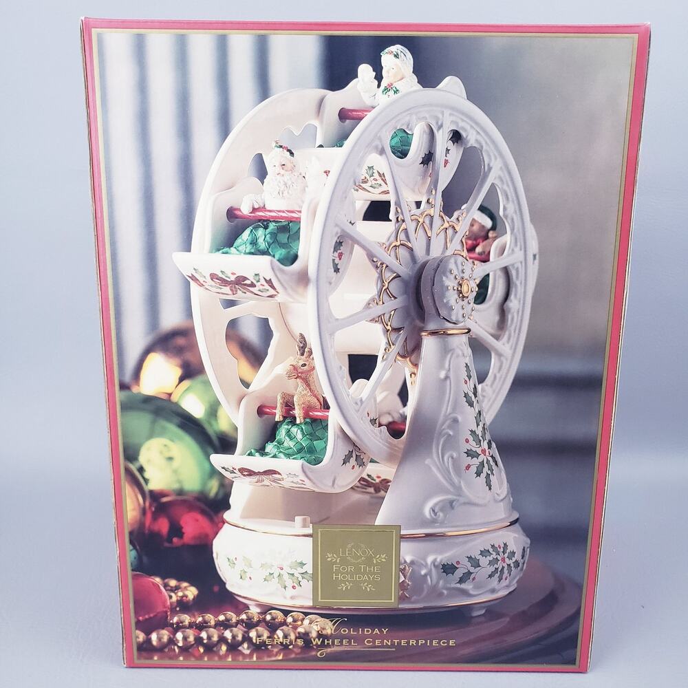 Lenox"Ferris Wheel Musical Centerpiece" Plays 12 Song (Mint in Box) Tested Works